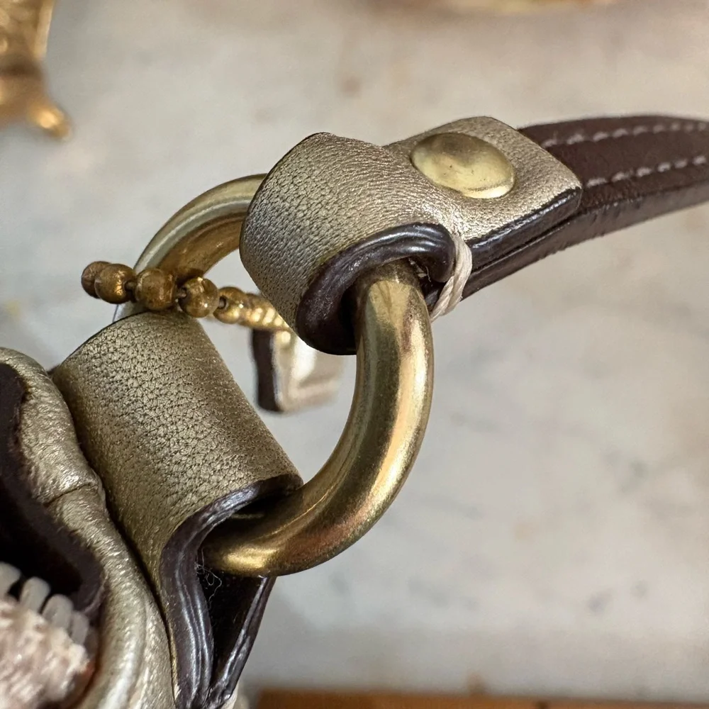 Coach Signature Metallic Wristlet - Picture 6 of 16